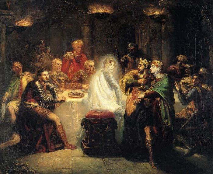 Theodore Chasseriau The Ghost of Banquo Spain oil painting art